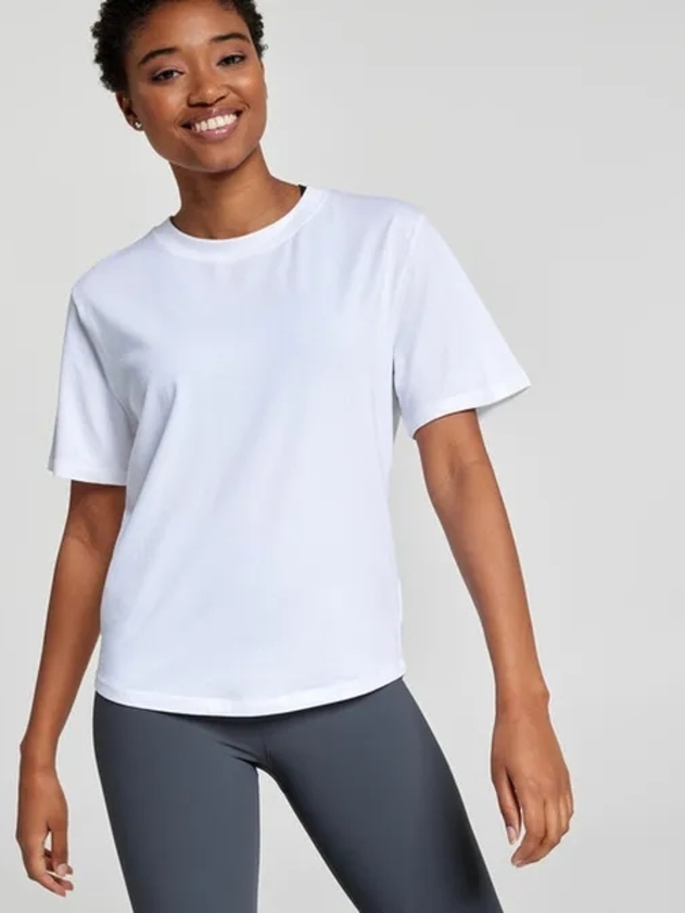 Calia Everyday Relaxed Tee White Short Sleeve Size Medium *HAS SPOT*